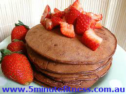5 Minute Fitness | chocolate protein pancakes